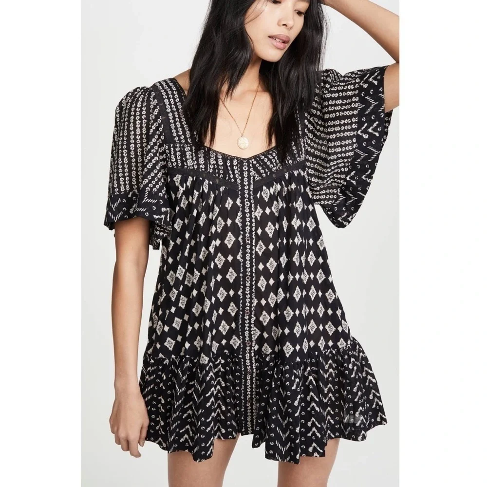 Free People Hearts Desire Printed Tunic or Mini Dress